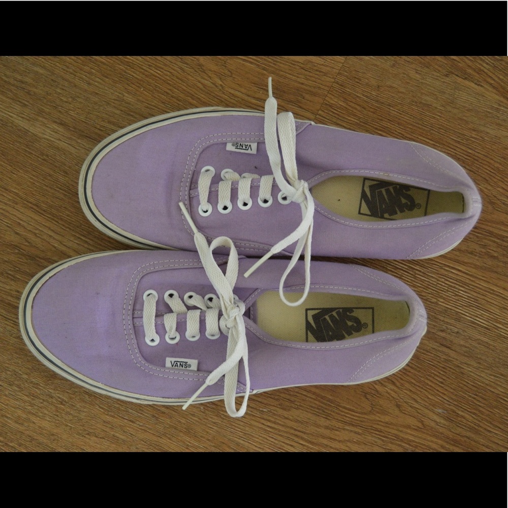 purple vans barely worn, like new